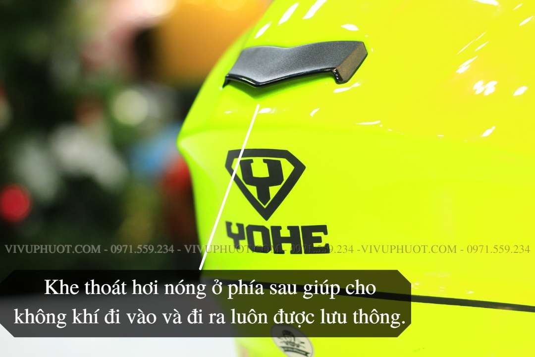 Mũ Fullface Yohe 981 Xanh Dạ Quang