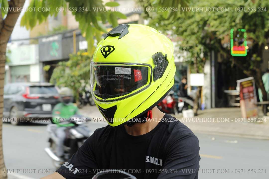 Mũ Fullface Yohe 981 Xanh Dạ Quang