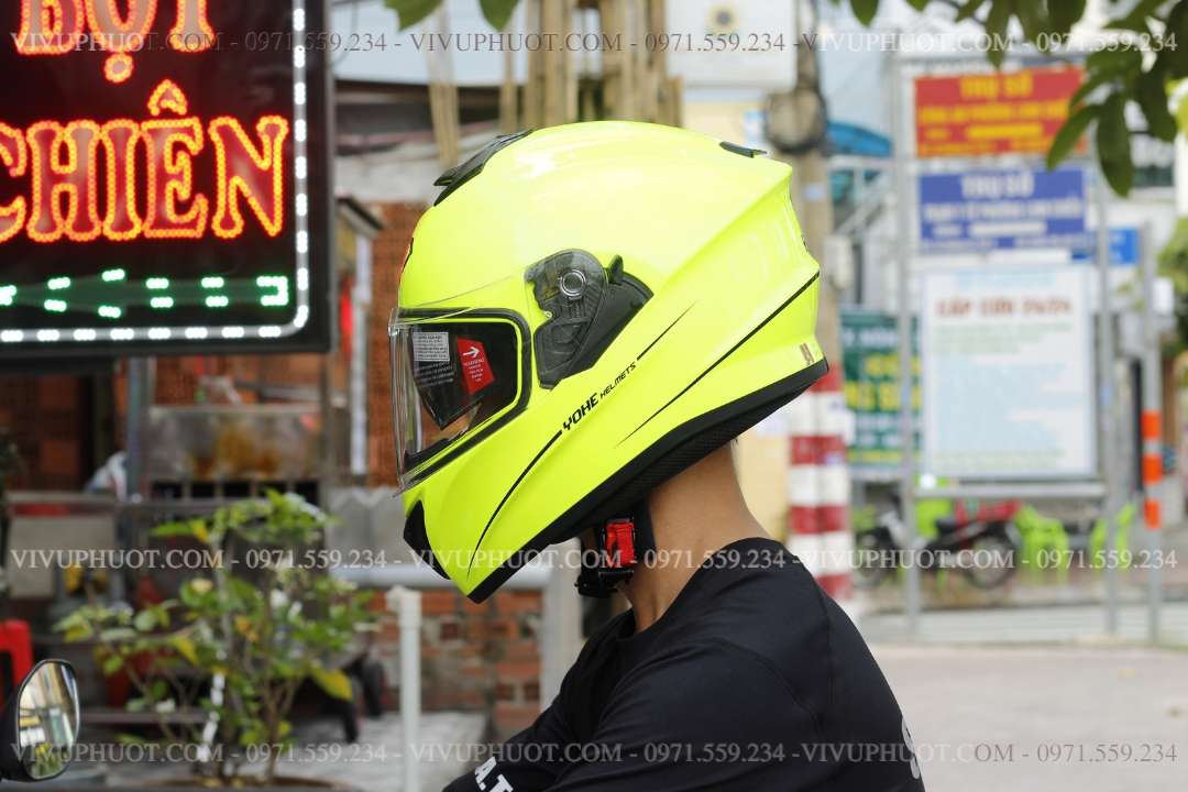 Mũ Fullface Yohe 981 Xanh Dạ Quang