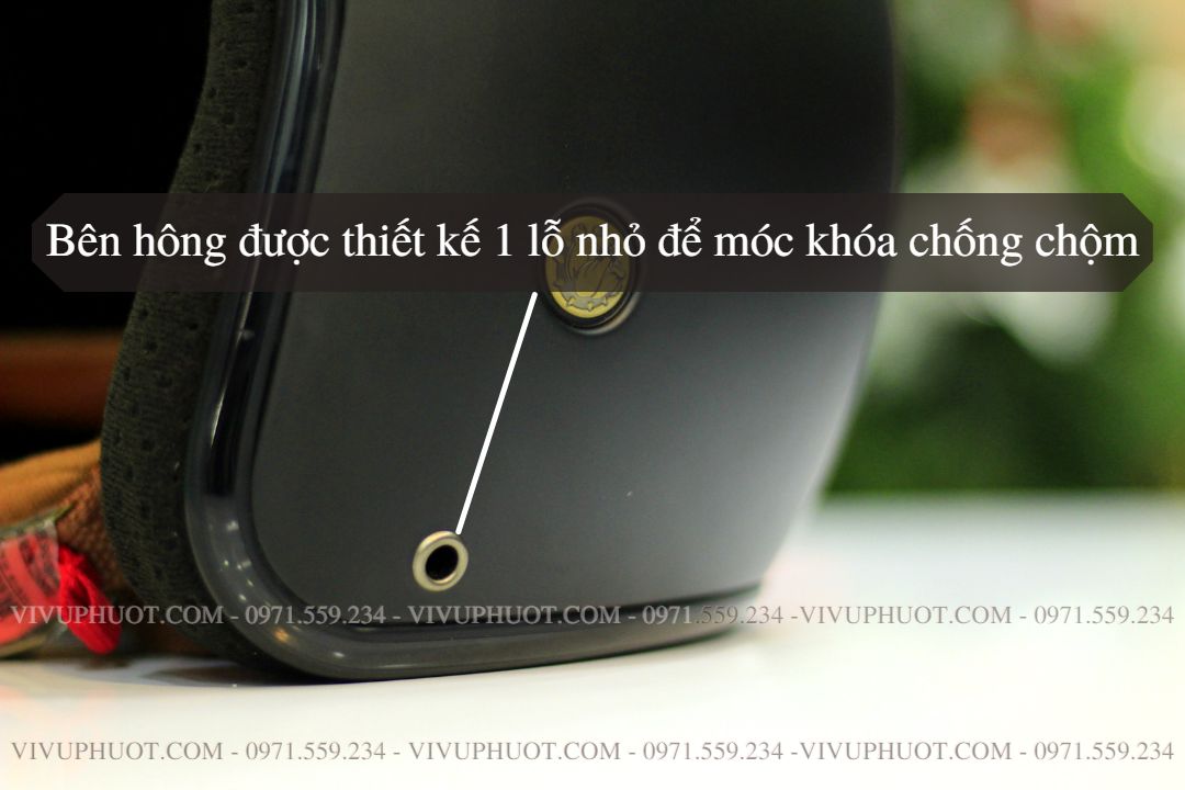 Mũ 3/4 Bulldog 4U Đen Nhám Đen