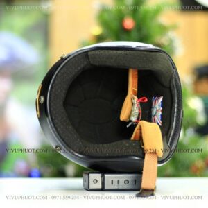 Mũ 3/4 Bulldog 4U Đen Nhám Đen