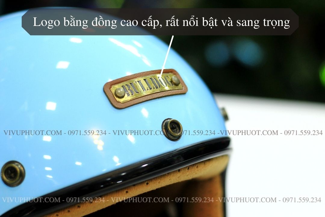 Mũ 3/4 Bulldog 4U Xanh Dương