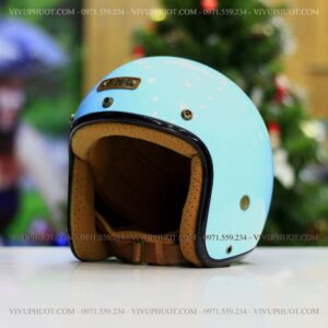 Mũ 3/4 Bulldog 4U Xanh Dương