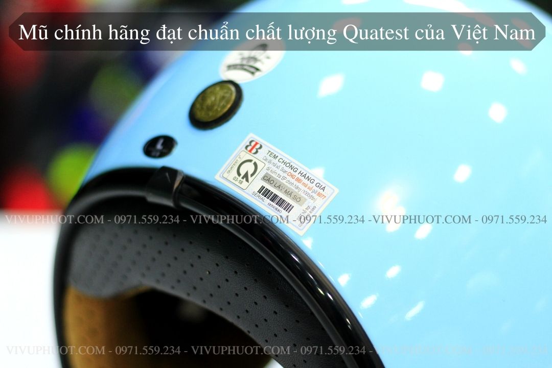 Mũ 3/4 Bulldog 4U Xanh Dương