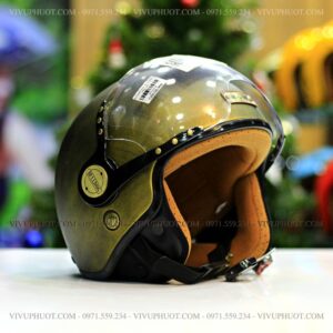 Mũ 3/4 Bulldog POM Vàng Xước