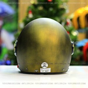 Mũ 3/4 Bulldog POM Vàng Xước