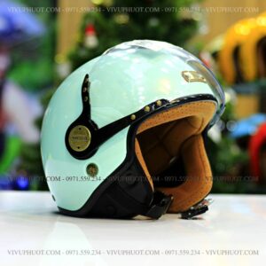 Mũ 3/4 Bulldog POM Xanh Ngọc