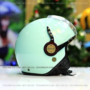 Mũ 3/4 Bulldog POM Xanh Ngọc