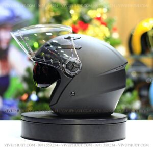 Mũ 3/4 Royal M268 2 Kính Đen Nhám