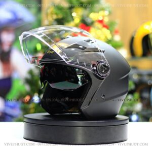 Mũ 3/4 Royal M268 2 Kính Đen Nhám