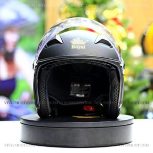 Mũ 3/4 Royal M268 2 Kính Đen Nhám