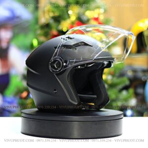 Mũ 3/4 Royal M268 2 Kính Đen Nhám