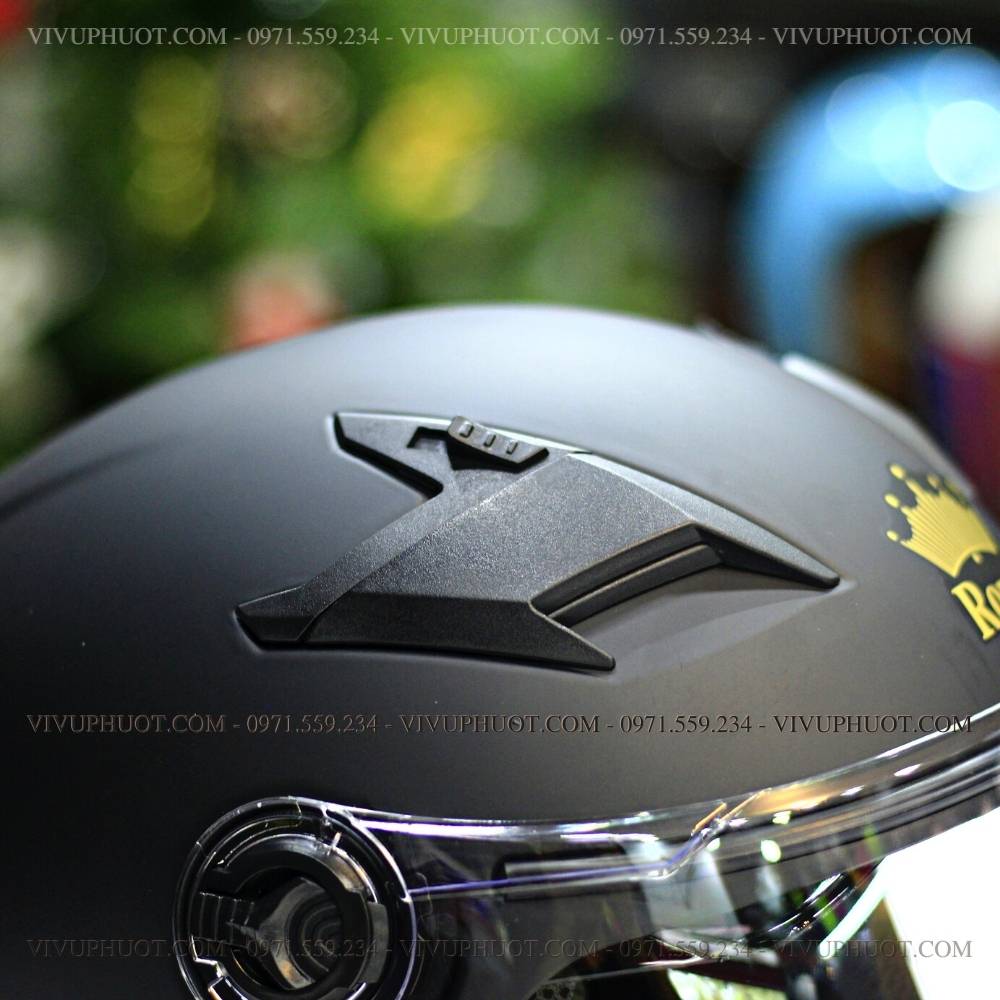 Mũ 3/4 Royal M268 2 Kính Đen Nhám