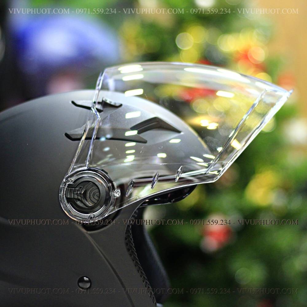 Mũ 3/4 Royal M268 2 Kính Đen Nhám