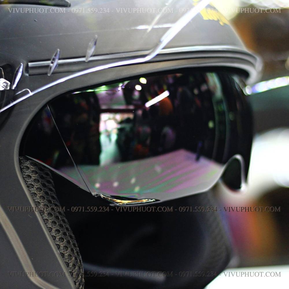 Mũ 3/4 Royal M268 2 Kính Đen Nhám