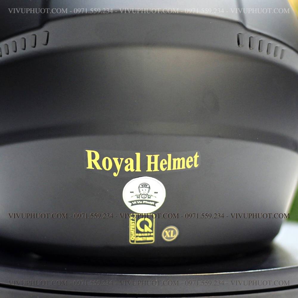 Mũ 3/4 Royal M268 2 Kính Đen Nhám