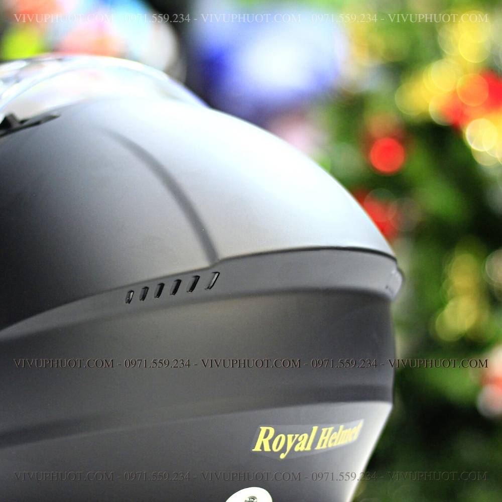 Mũ 3/4 Royal M268 2 Kính Đen Nhám