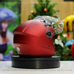 Mũ 3/4 Royal M268 2 Kính Đỏ Đô