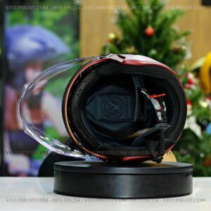 Mũ 3/4 Royal M268 2 Kính Đỏ Đô