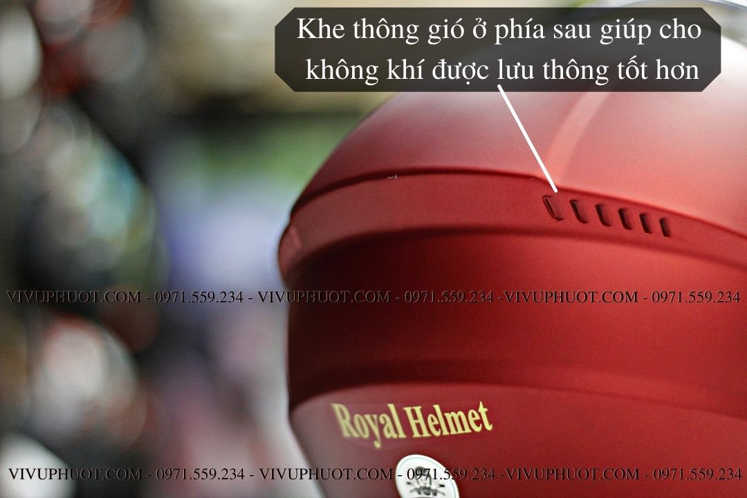 Mũ 3/4 Royal M268 2 Kính Đỏ Đô