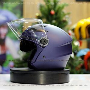 Mũ 3/4 Royal M268 2 Kính Xanh Mực