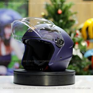 Mũ 3/4 Royal M268 2 Kính Xanh Mực