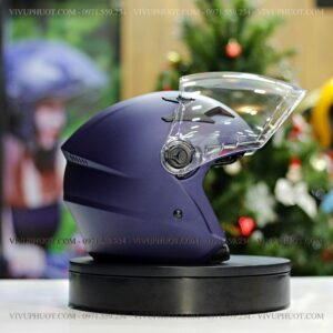 Mũ 3/4 Royal M268 2 Kính Xanh Mực