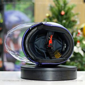 Mũ 3/4 Royal M268 2 Kính Xanh Mực