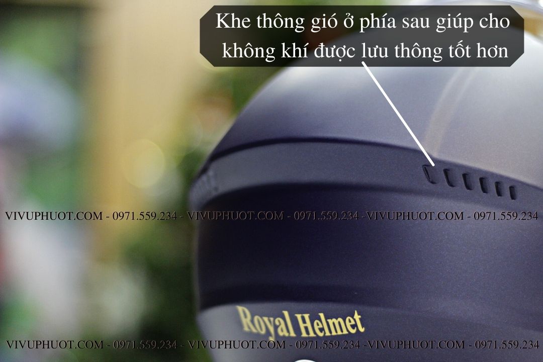 Mũ 3/4 Royal M268 2 Kính Xanh Mực