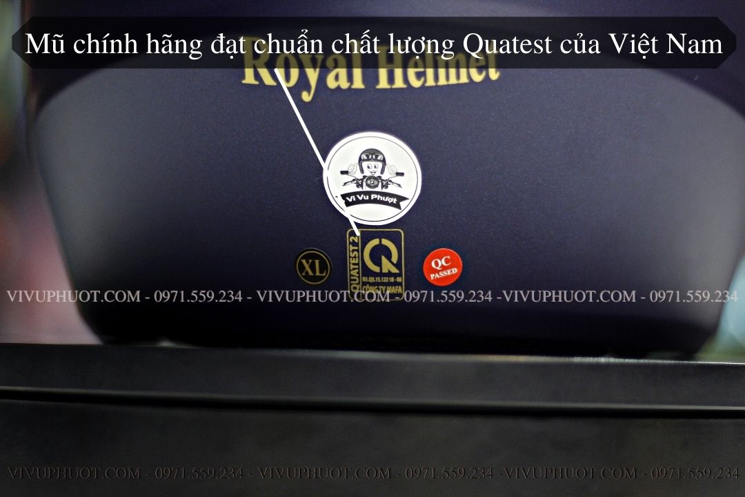 Mũ 3/4 Royal M268 2 Kính Xanh Mực