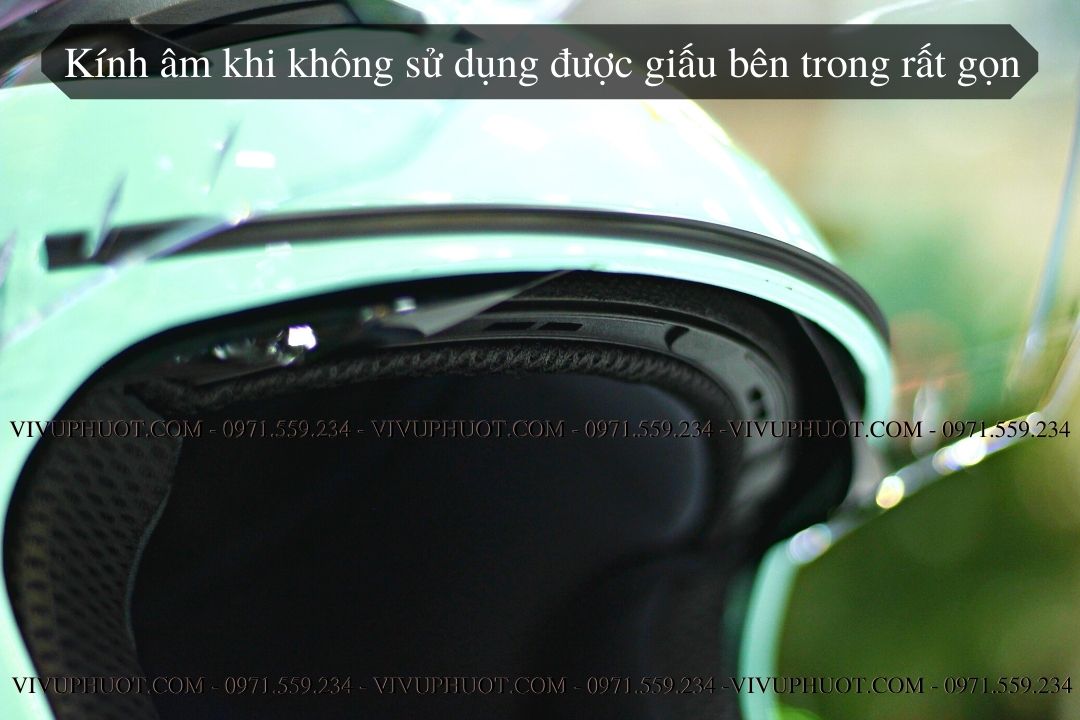 Mũ 3/4 Royal M268 2 Kính Xanh Ngọc