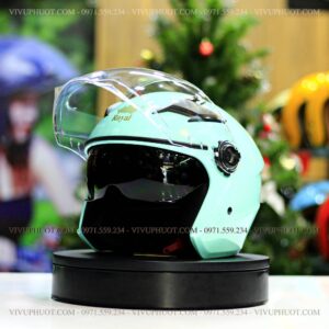 Mũ 3/4 Royal M268 2 Kính Xanh Ngọc