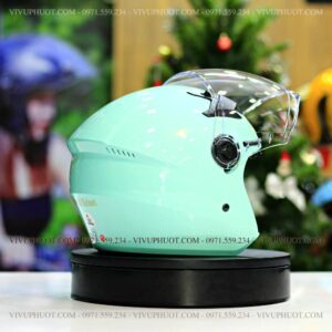 Mũ 3/4 Royal M268 2 Kính Xanh Ngọc