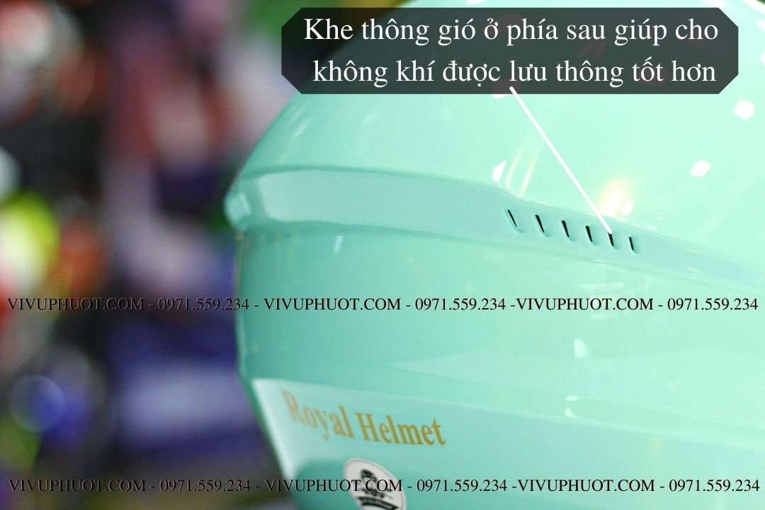 Mũ 3/4 Royal M268 2 Kính Xanh Ngọc