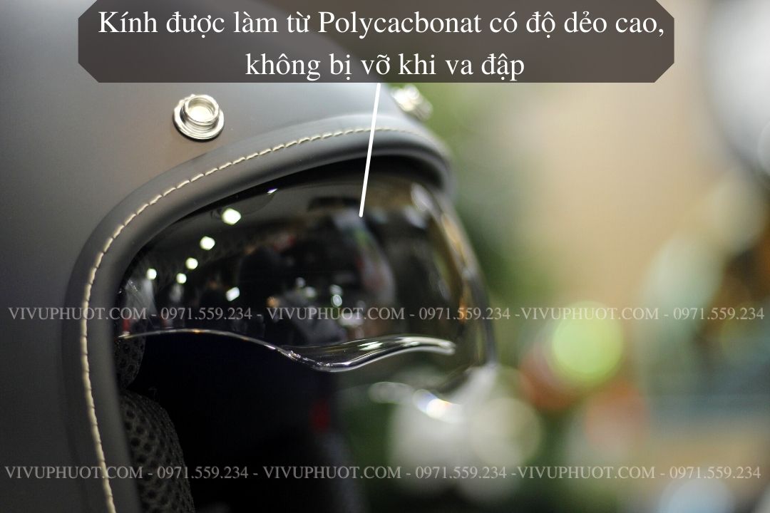 Mũ 3/4 Sunda 388 Đen Nhám