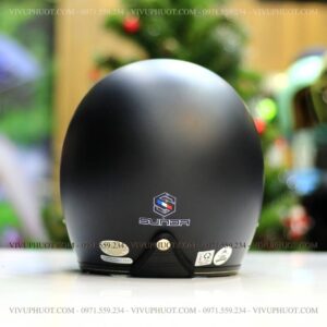 Mũ 3/4 Sunda 388 Đen Nhám