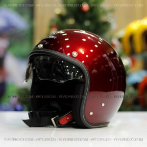 Mũ 3/4 Sunda 388 Đỏ Đô