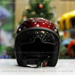 Mũ 3/4 Sunda 388 Đỏ Đô