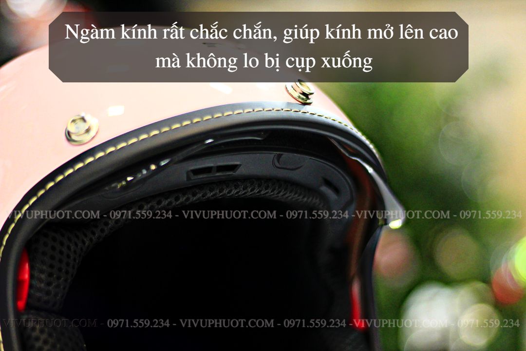 Mũ 3/4 Sunda 388 Hồng Bóng