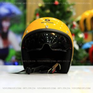 Mũ 3/4 Sunda 388 Vàng Bóng