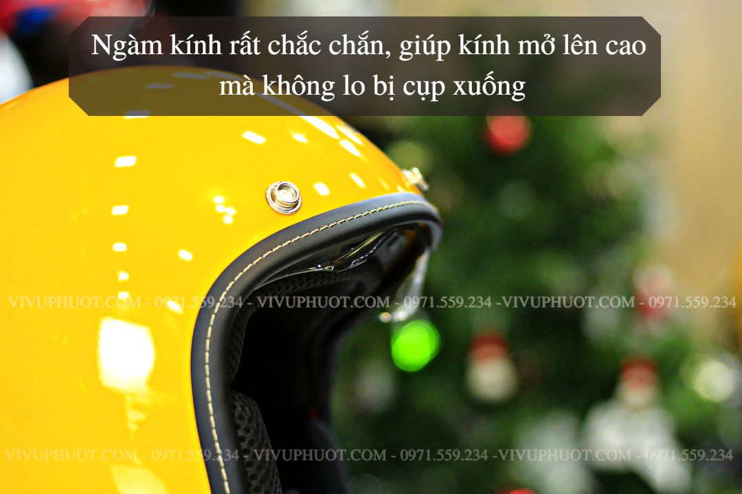 Mũ 3/4 Sunda 388 Vàng Bóng