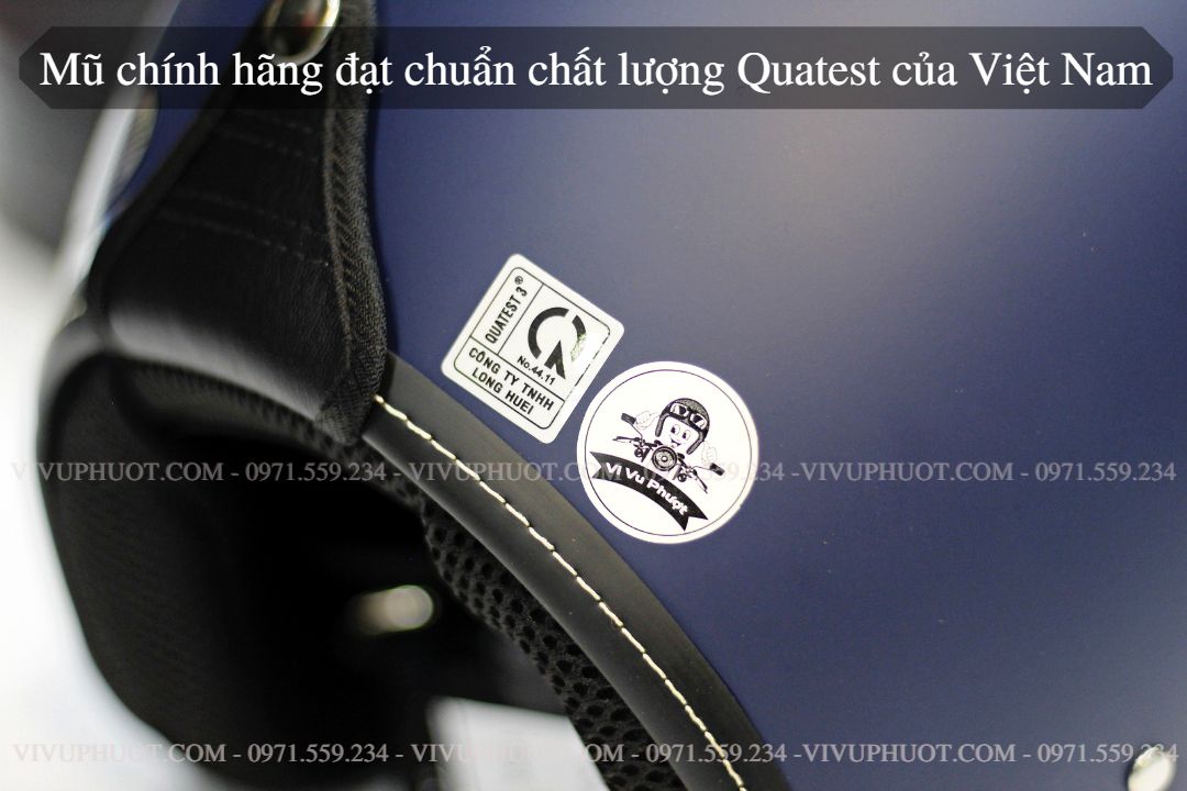 Mũ 3/4 Sunda 388 Xanh Mực