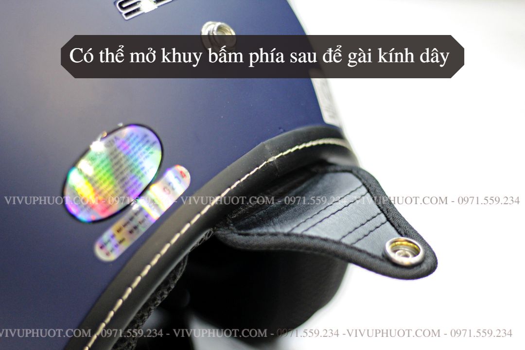 Mũ 3/4 Sunda 388 Xanh Mực