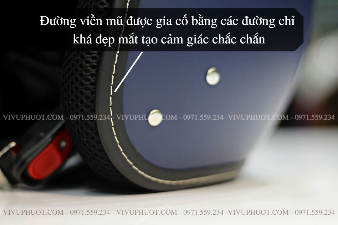 Mũ 3/4 Sunda 388 Xanh Mực