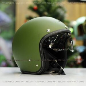 Mũ 3/4 Sunda 388 Xanh Rêu