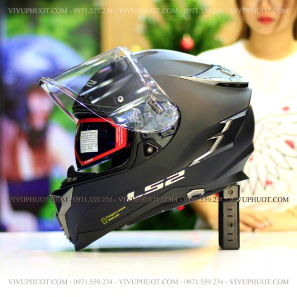 Mũ Fullface LS2 FF327 Challenger Đen Nhám