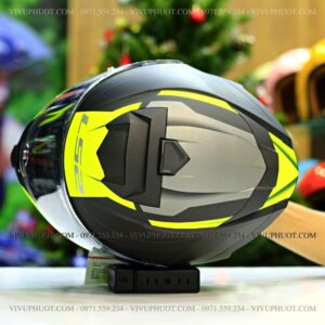 Mũ Fullface LS2 FF800 Storm Đen Xanh Dạ Quang