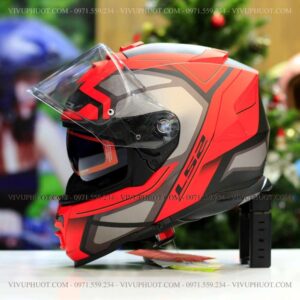 Mũ Fullface LS2 FF800 Storm Đỏ Xám