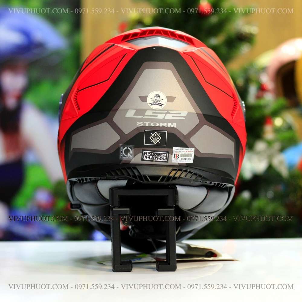 mu-bao-hiem-fullface-ls2-ff800-storm-do-xam-27 Mũ Fullface LS2 FF800 Storm Đỏ Xám