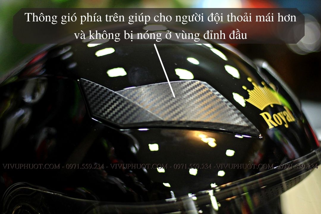 Mũ Fullface Royal M138B Đen Bóng